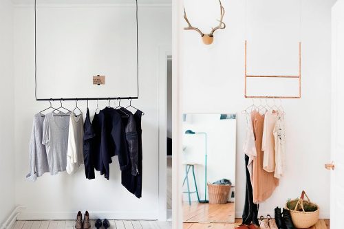 Hanging clothing rack