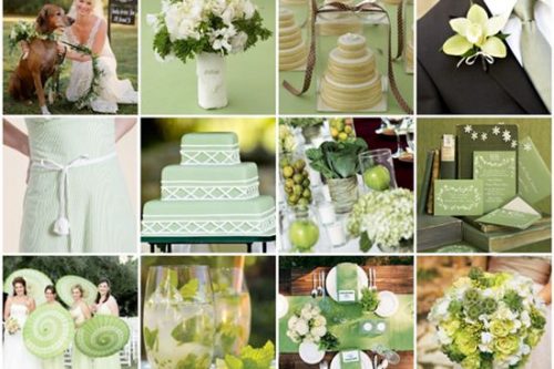 beautiful green and white wedding