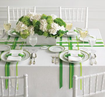 classy green wedding table