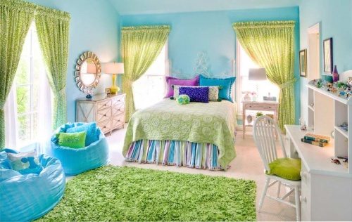 colorful bedroom