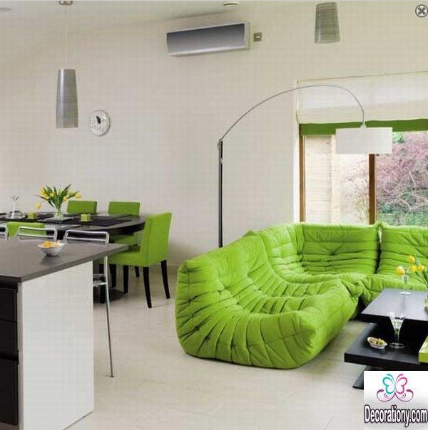 home interior design in bright colors