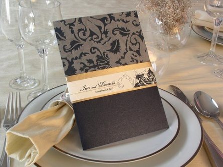 black wedding cards