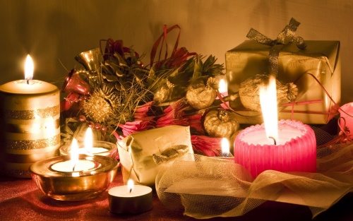 romantic candles for christmas