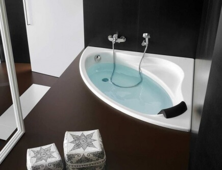 modern corner bathtub