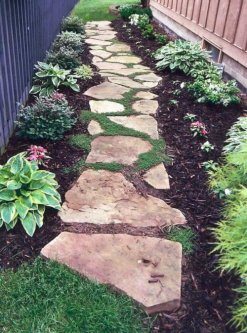 front garden stepping stones design