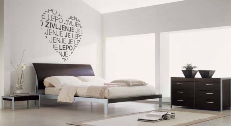 Heart wall decals for bedroom wall