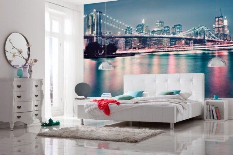 wall decoration for city themed bedroom