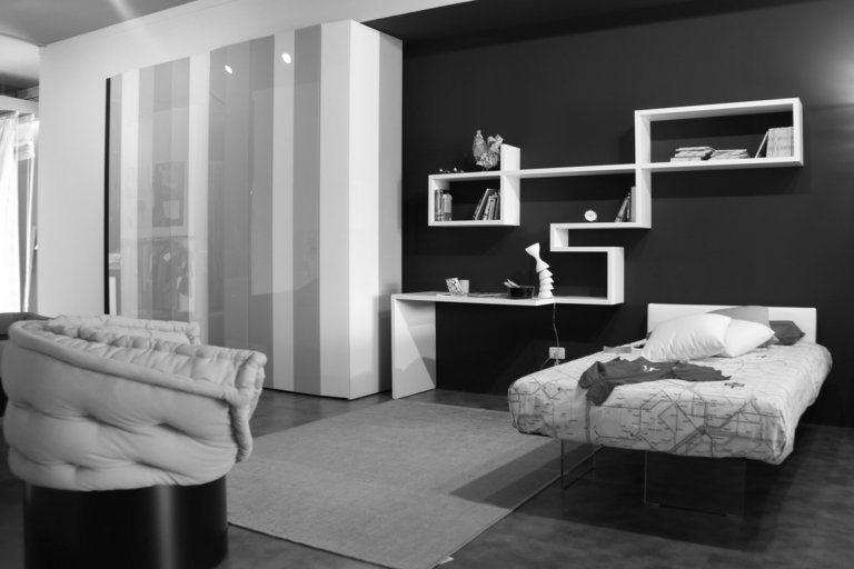 Black and white master bedroom design 2017