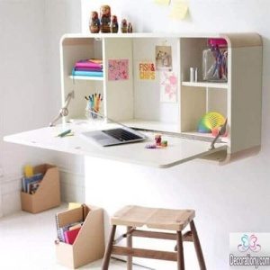 Fold out desks for small spaces