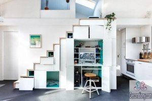 Modern under-stairs desks