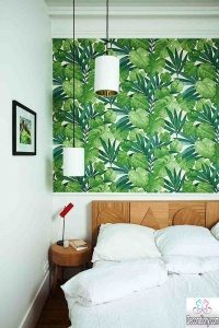 bedroom feature wall wallpaper