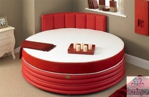 Modern Red round bed