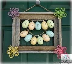 Easter decorations - wooden egg wrath