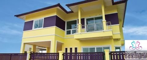 Yellow and purple 2017's house color schemes