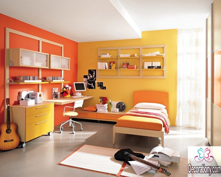 Yellowish color interior house color scheme