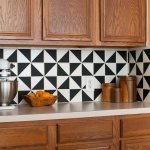 Kitchen backsplash using-matte-black-vinyl