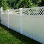 privacy white lattice fence