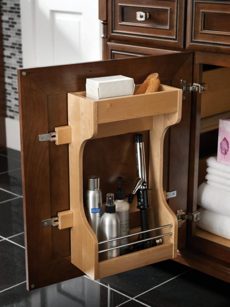 invest in small storages hidden storage inside bathroom cabinet