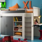 Bunk Bed with Desk Loft bed for teen lady