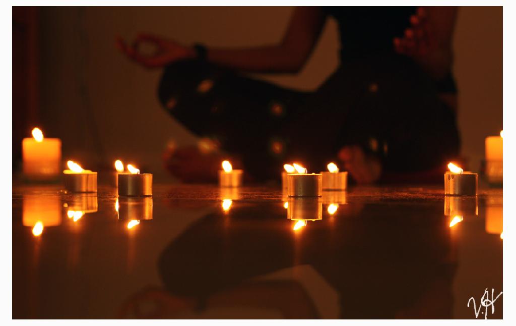 Meditation Room Decorating - Meditation with a candle