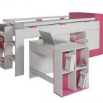 Bunk Bed with Desk beauty girl bedroom