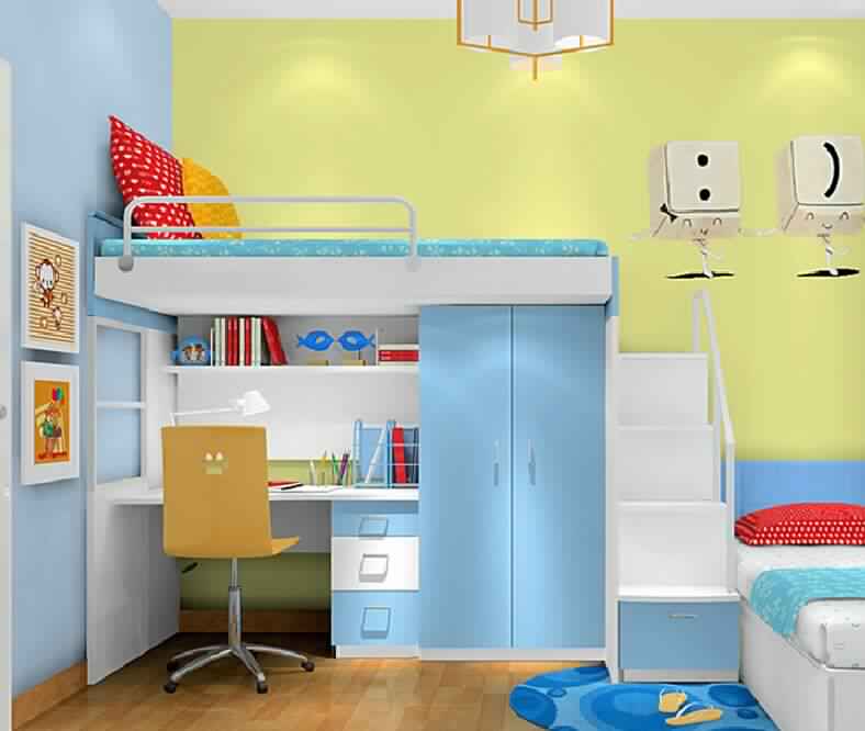 Bunk Bed with Desk for children home furniture