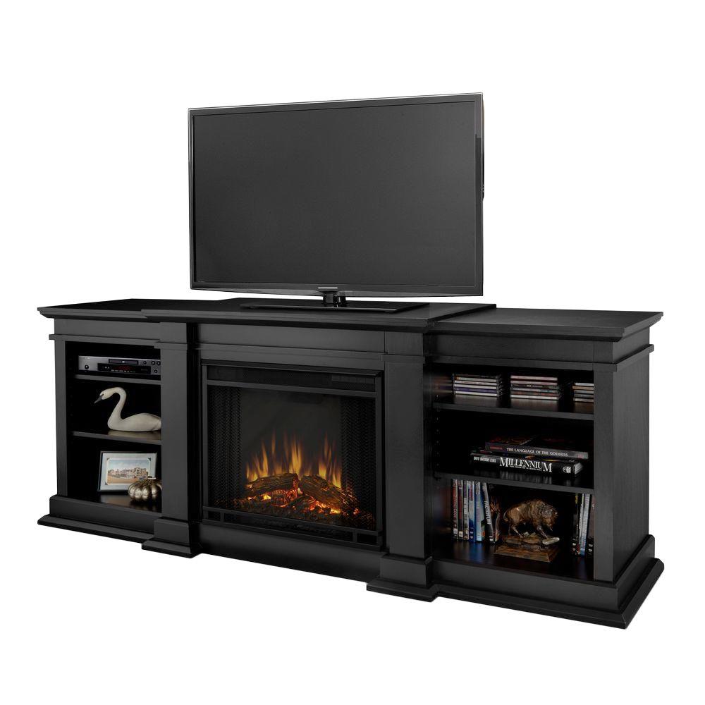 media console fireplace with tv stand